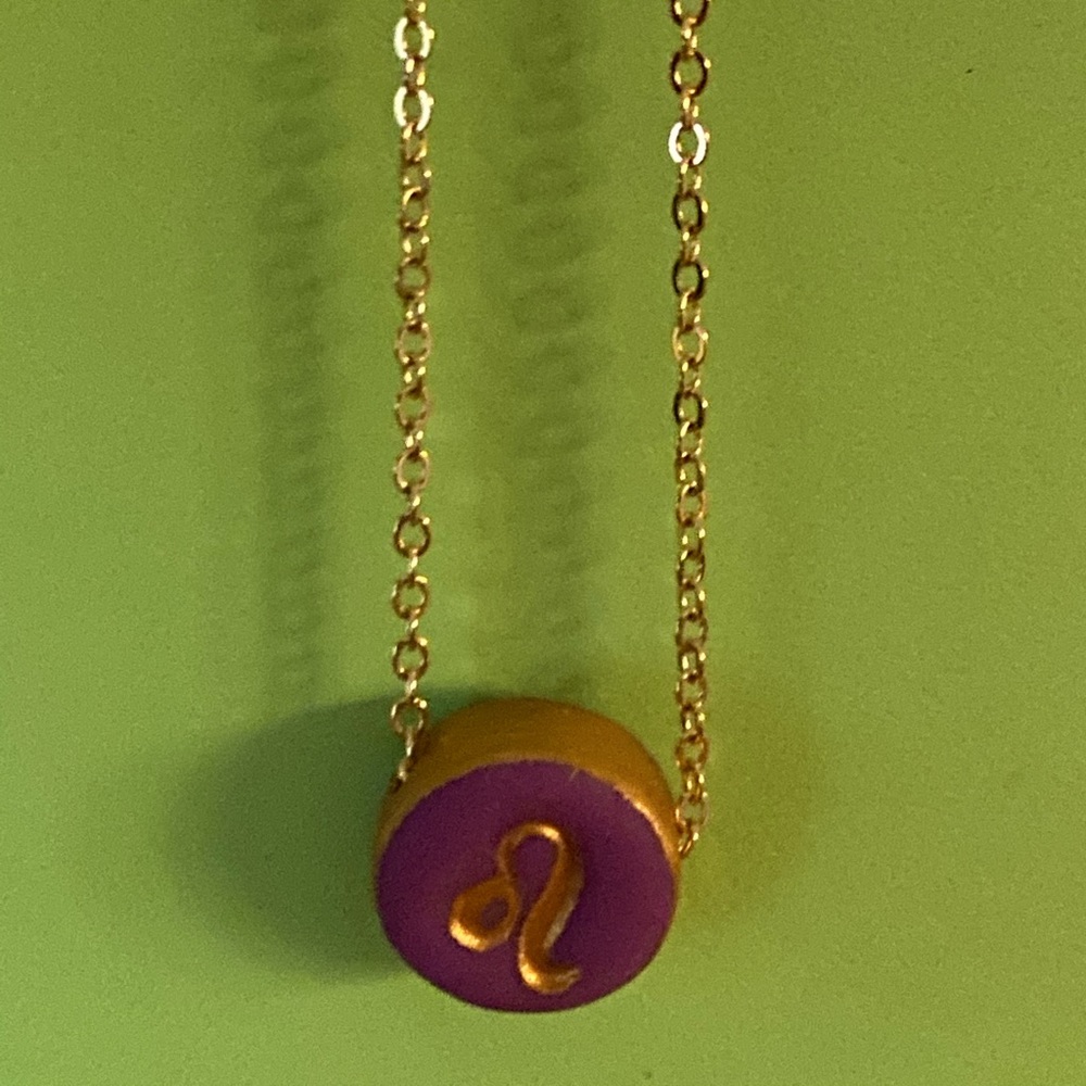 Purple Leo necklace